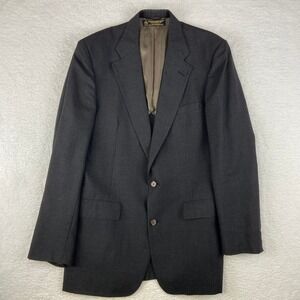 BROOKS BROTHERS 100% Pure Wool Blazer Size 42X‎ Brown Unstructured Single Vented